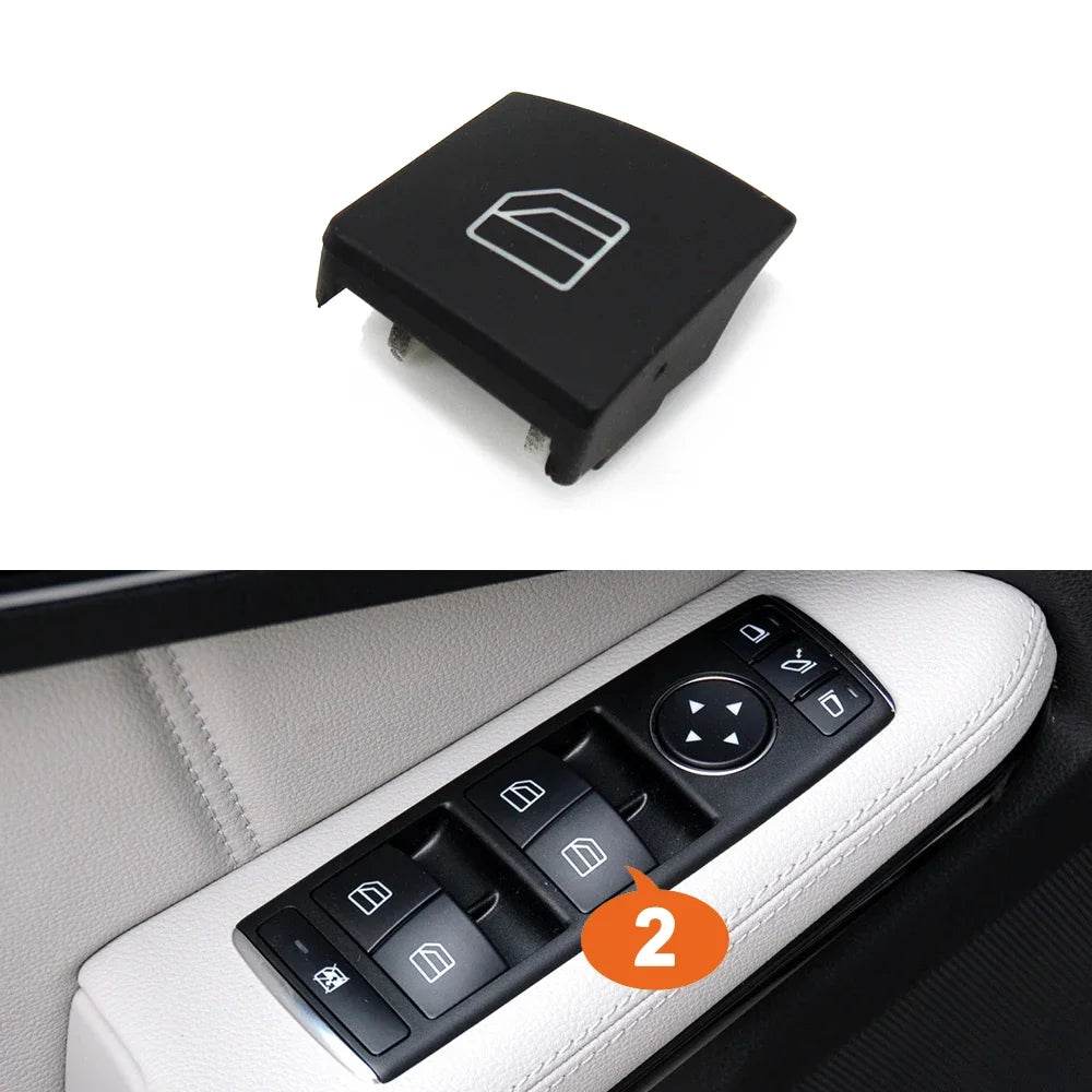 Driver Window Switch Button Cap for Mercedes-Benz A B C E GLA GLK Class W176 W246 W204 W212 W207 W156 X204 - Standard Size