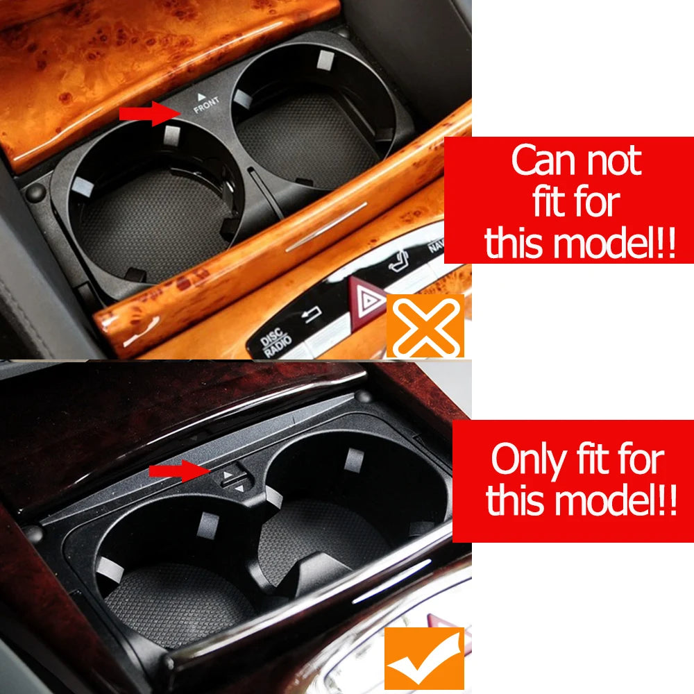 Center Console Water Drink Cup Holder Inlay Cover Panel for Mercedes-Benz S Class W221 2009-2013 2218130014 - image 3