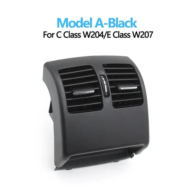Rear AC Vent Grille Complete Assembly for Mercedes-Benz C Class W204 2007-2013 E Class Coupe W207 2008-2016 - Model A-Black