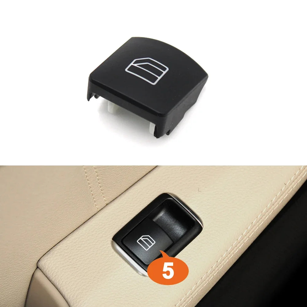 Driver Window Switch Button Cap for Mercedes-Benz A B C E GLA GLK Class W176 W246 W204 W212 W207 W156 X204 - Standard Size
