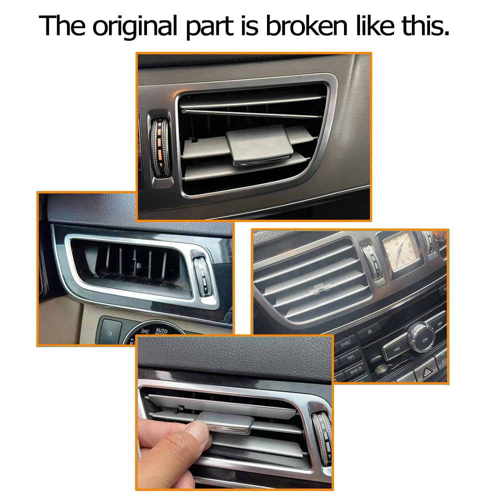 Dashboard Console AC Air Vent Outlet Grille Repair Kit for Mercedes-Benz E Class Sedan W212 2014-2015 2128303154 2128303354