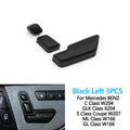 Black Front Seat Backrest Headrest Adjust Switch Button Cover for Mercedes-Benz W204 C204 X204 GLK204 W212 W207 W166 - Black