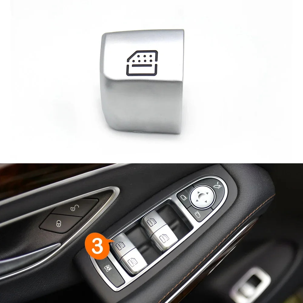 Master Rear Window Lifter Switch Button Cover Passenger Door Cap for Mercedes-Benz S E Class W222 W213 S320 S400 S450 S500