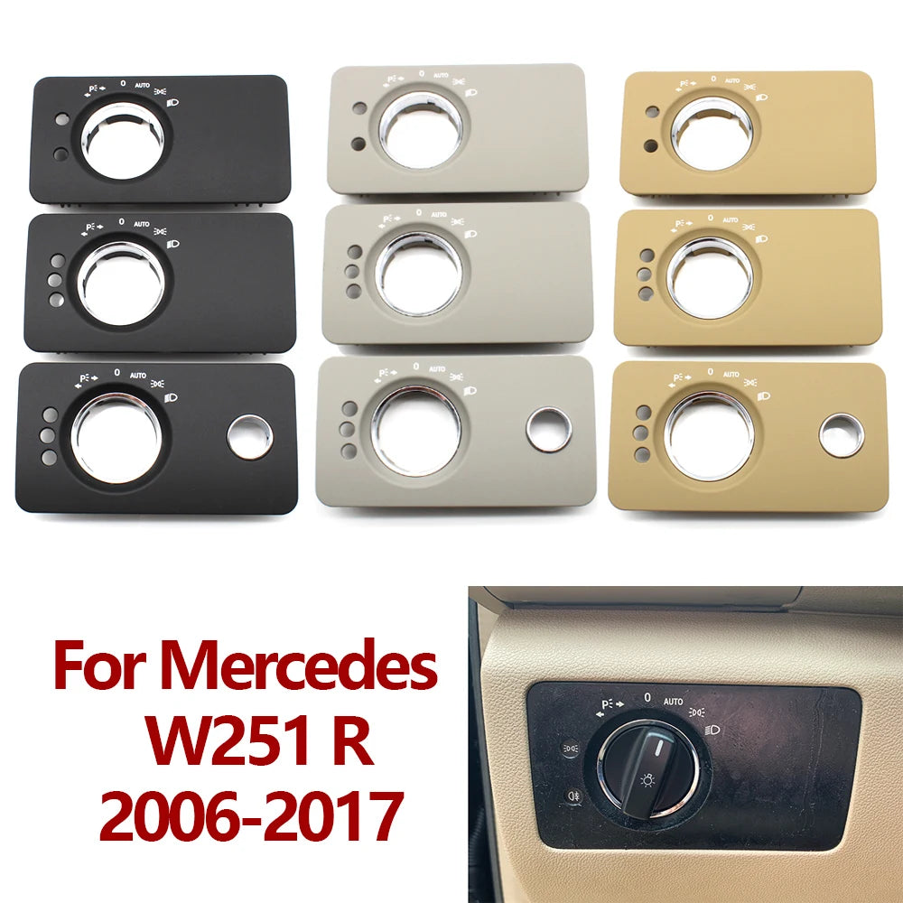 Interior Head Lamp Headlight Switch Button Headlamp Cover Trim for Mercedes-Benz R Class W251 2515453004 2515453104 - image