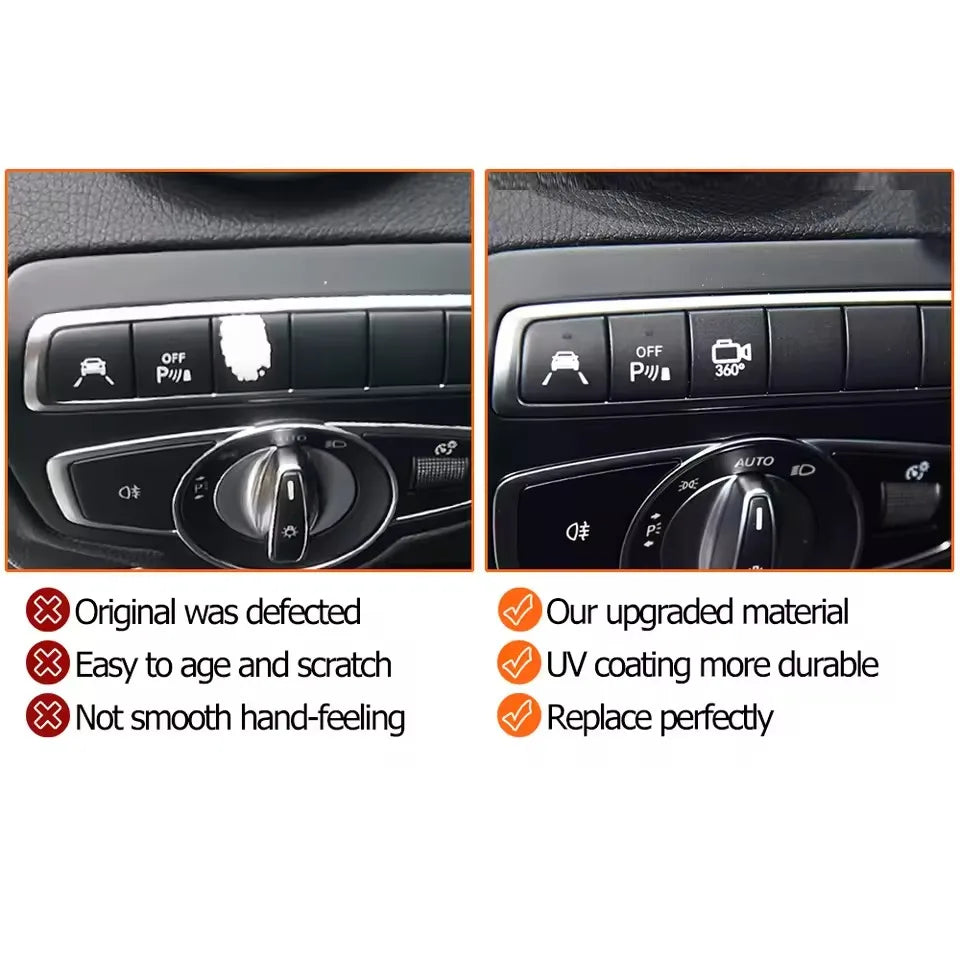 Block Radar Cruise Lane Assist Button Headlight Camera Parking PDC Sensor Switch for Mercedes-Benz W205 X253 W447 W213 W238