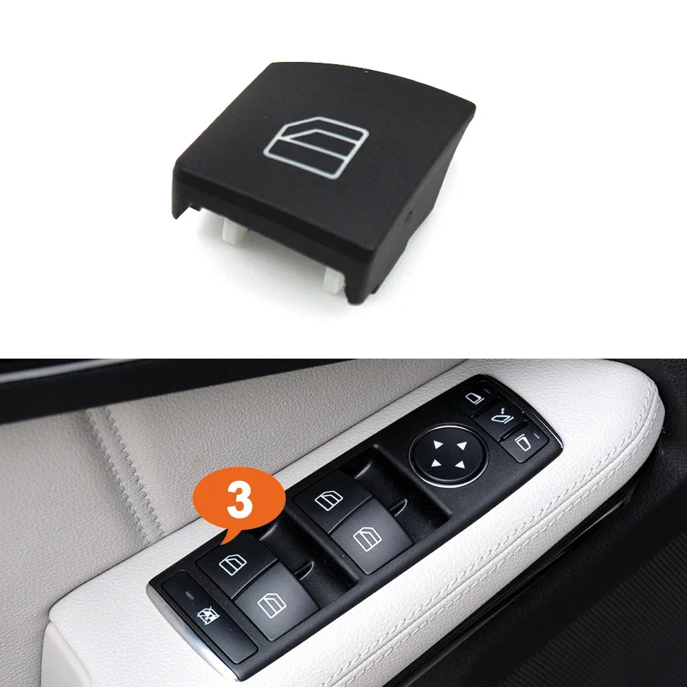 Driver Window Switch Button Cap for Mercedes-Benz A B C E GLA GLK Class W176 W246 W204 W212 W207 W156 X204 - Standard Size