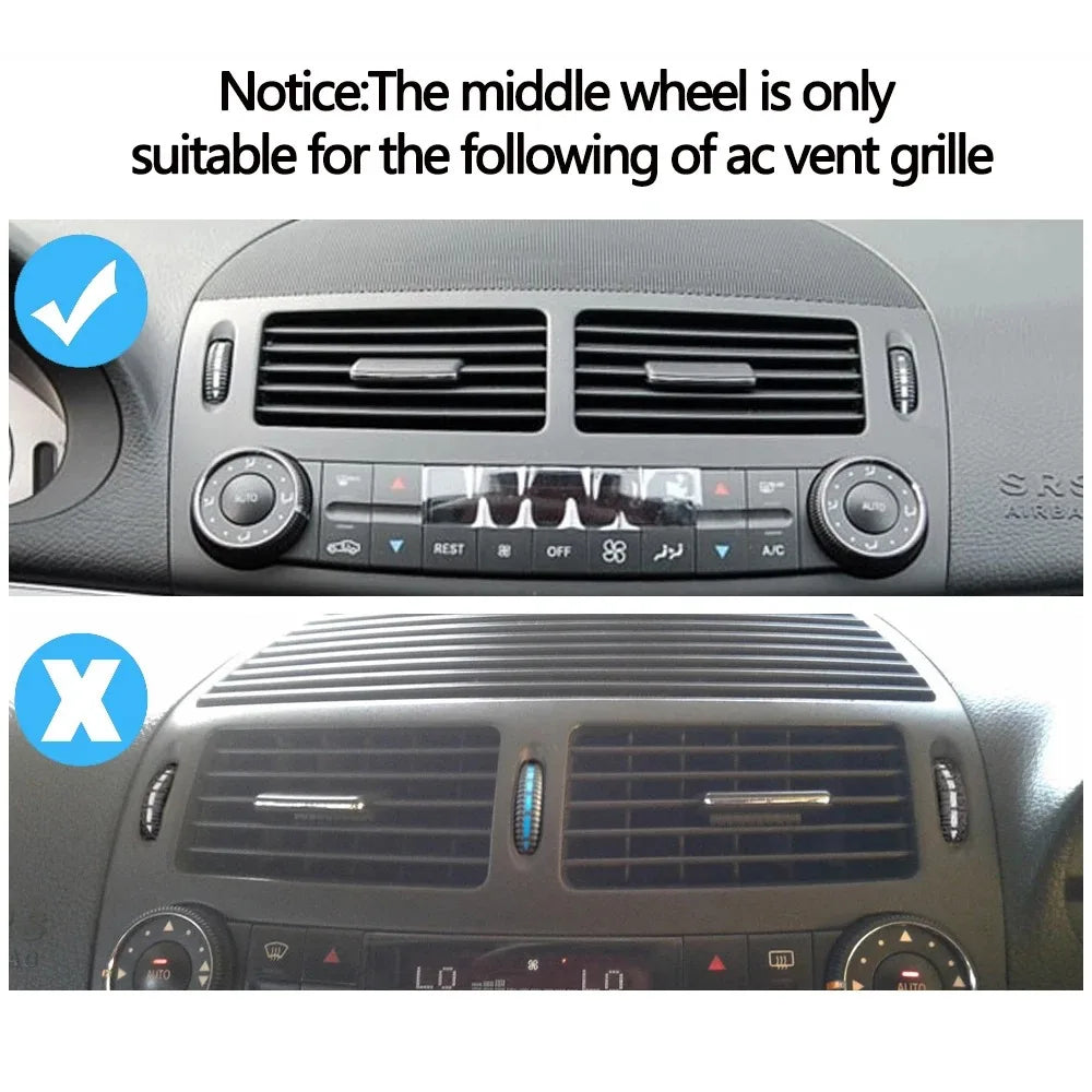 4pcs Set Front Air Conditioning Control Roller AC Vent Rolling Wheel for Mercedes-Benz E CLS Class W211 W219 E200 E300