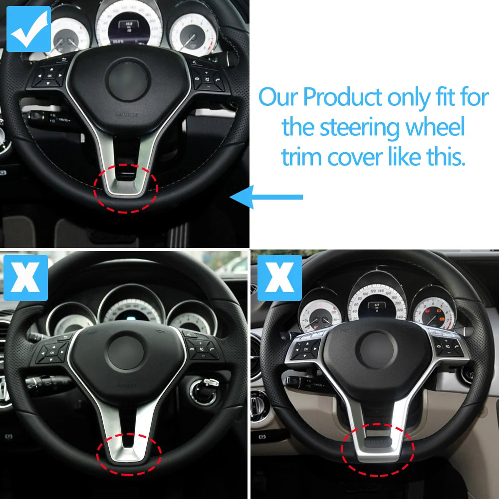 Steering Wheel Outer Frame Chromed Cover Trim for Mercedes-Benz C E GLK CLS Class W176 W246 W204 W212 GLK204 W156 W117 W218