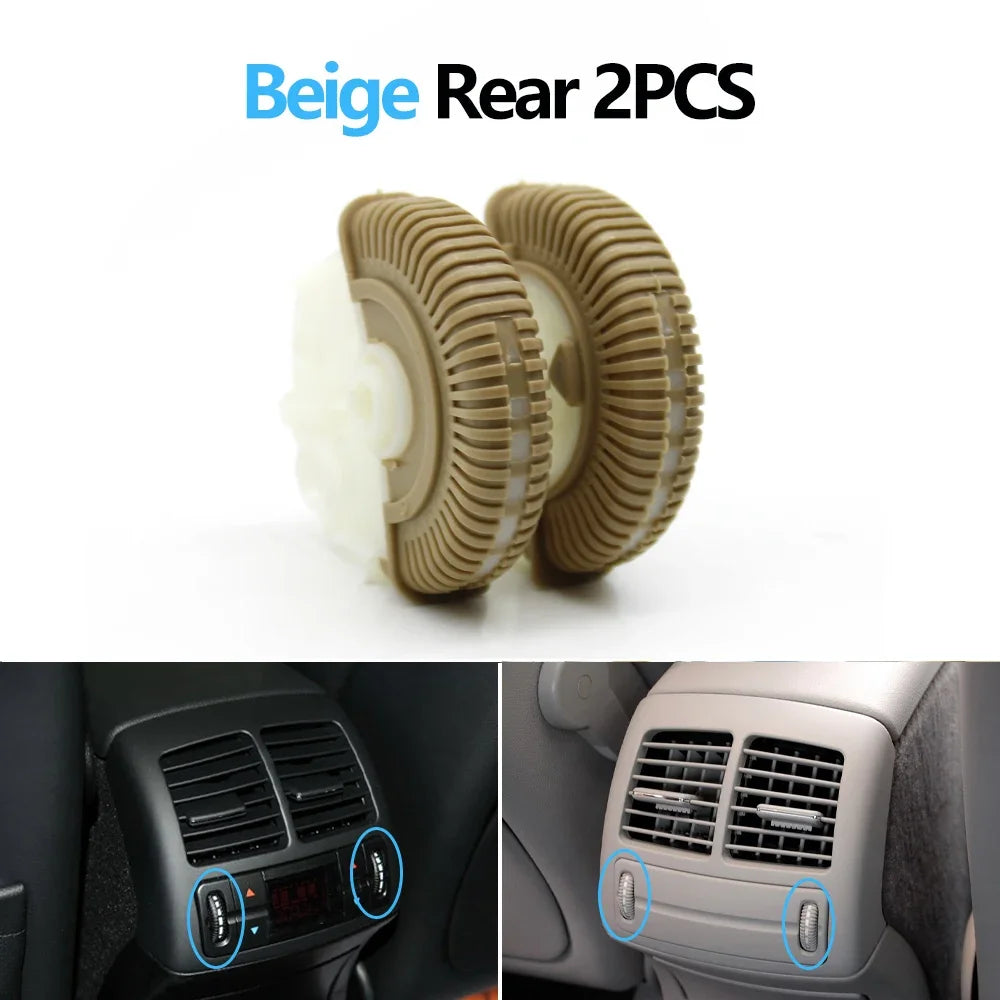 2pcs Set Rear AC Vent Rolling Wheel Control Roller for Mercedes-Benz E Class W211 2003-2008 E200 E230 E260 E280 - Beige 2 PCS