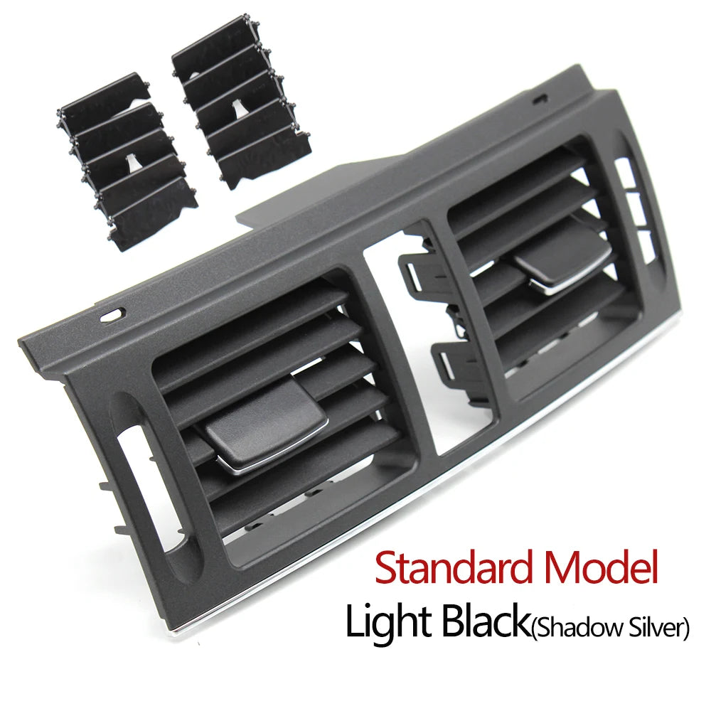 Central Dash Fresh AC Vent Grille Cover for Mercedes-Benz W204 C Class 2007-2011 2048304054 2048304154 - Light Black-Standard
