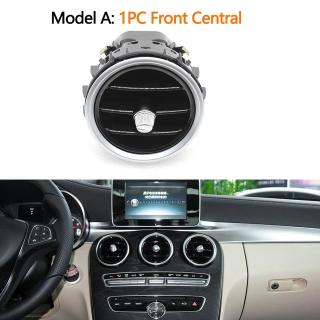Front Central Rear Air Conditioning Vent Outlet Assembly for Mercedes-Benz C Class W205 2015-2021 2058300301 - Central