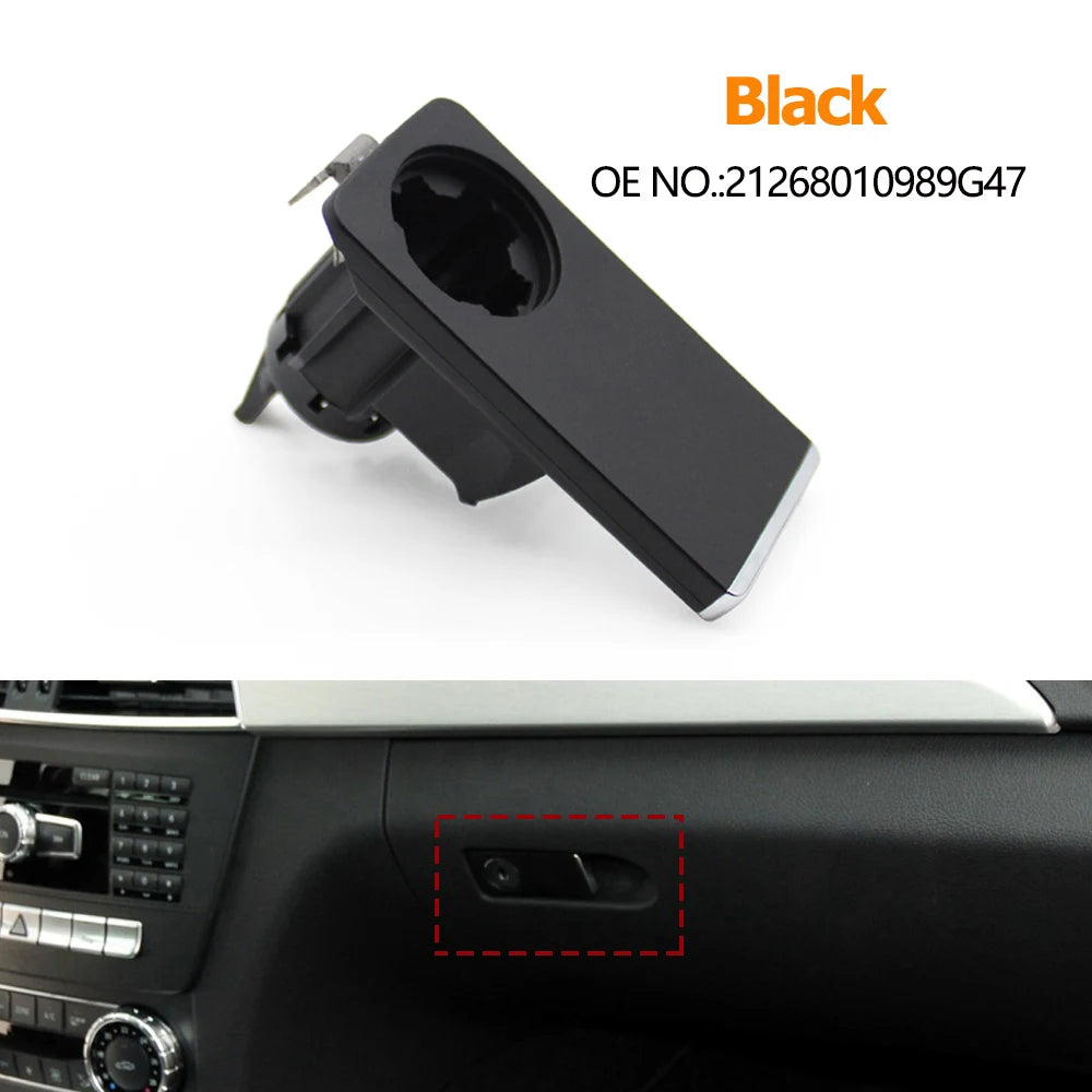 Dashboard Glove Box Lid Cover Switch Toolbox Latch Handle for Mercedes-Benz E Class W212 W207 2009-2015 2126801098 - Black