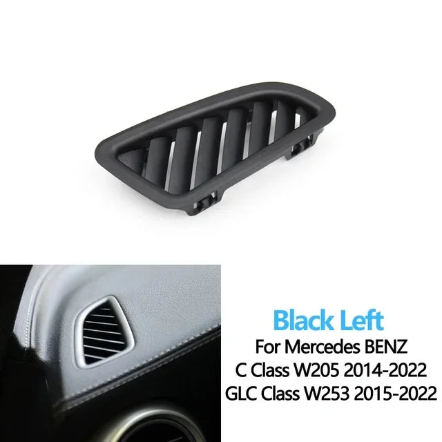 AC Vent Grille Trim Cover for Mercedes-Benz C GLC Class W205 W253 C200 C260 C300 GLC260 - Black Left