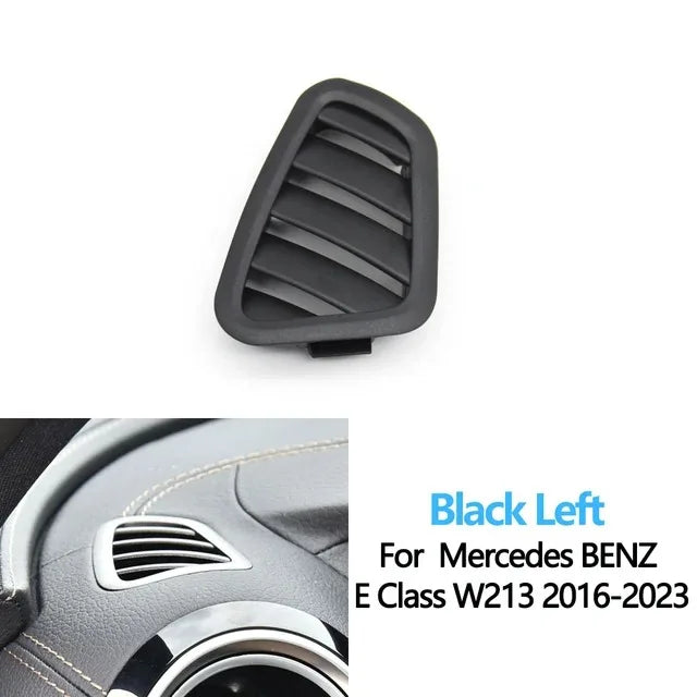 Front Console AC Vent Grille Trim Cover for Mercedes-Benz E Class W213 E200 E260 E300 - Black Left