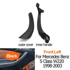 Interior Door Handle Trim Assembly for Mercedes-Benz S Class W220 1998-2003 2208100154 2208101354 - Front Left-Black