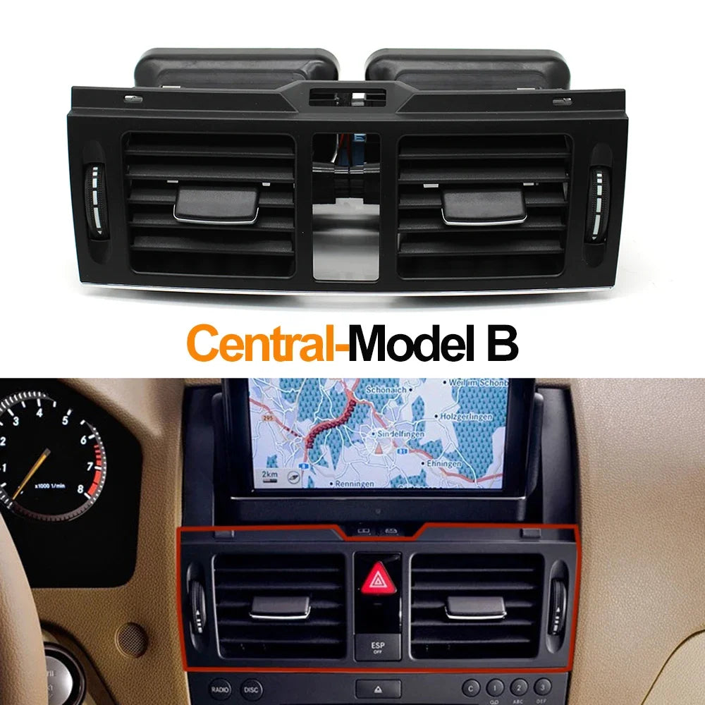 Front Central Air Conditioning Vent Grille Assembly for Mercedes-Benz C Class W204 C180 C200 C220 C230 C260 C300 LHD - Model