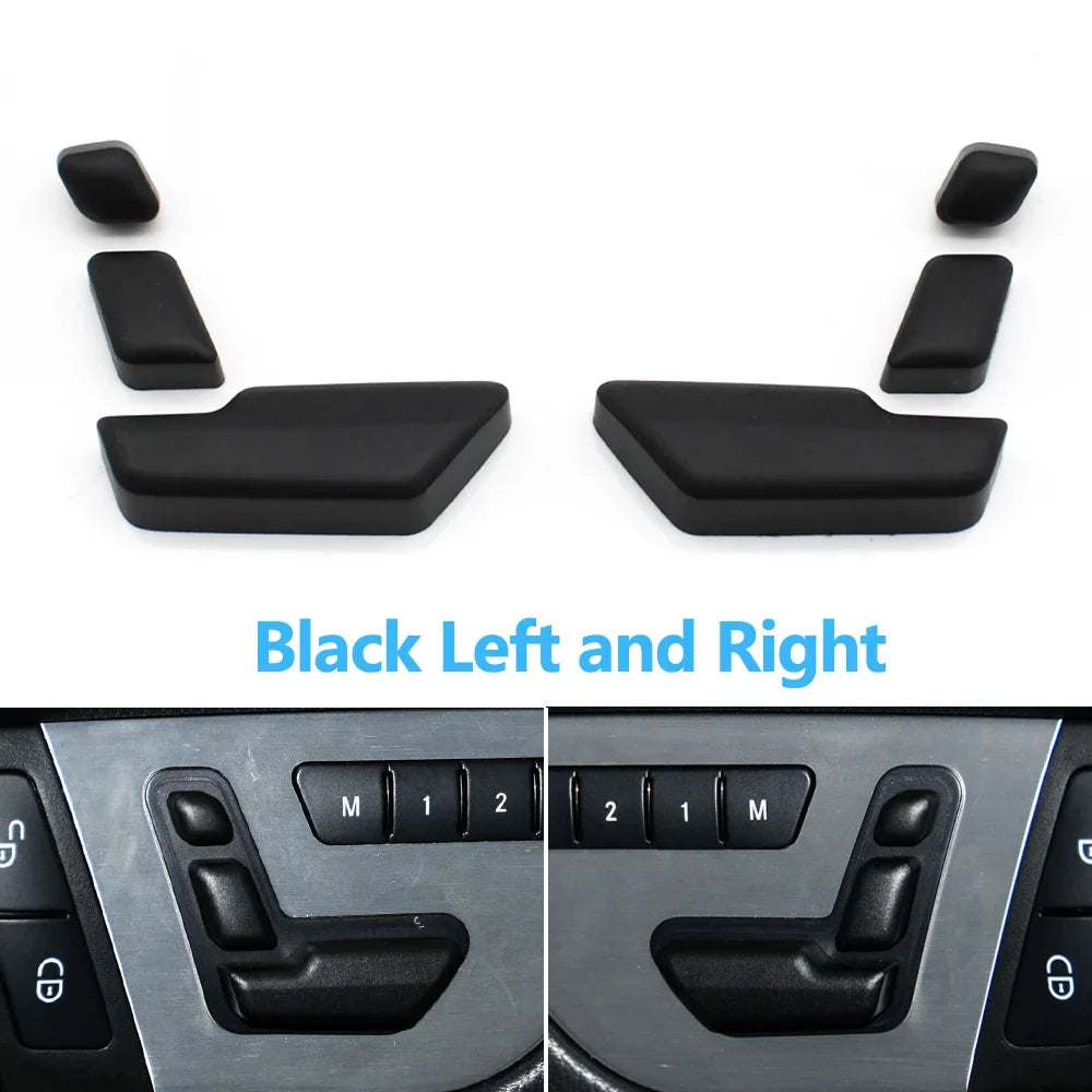 2 Pcs Front Seat Backrest Adjustment Switch Button Cover for Mercedes-Benz C E GLK ML GL Class W204 X204 W166 W207 W212