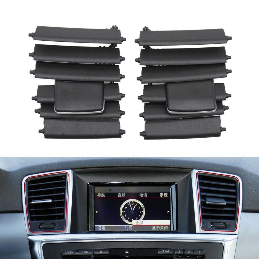 Front Middle AC Air Conditioning Vent Outlet Grille Slide Clip Repair Kit for Mercedes-Benz W166 ML GL 2013-2015 1668300054
