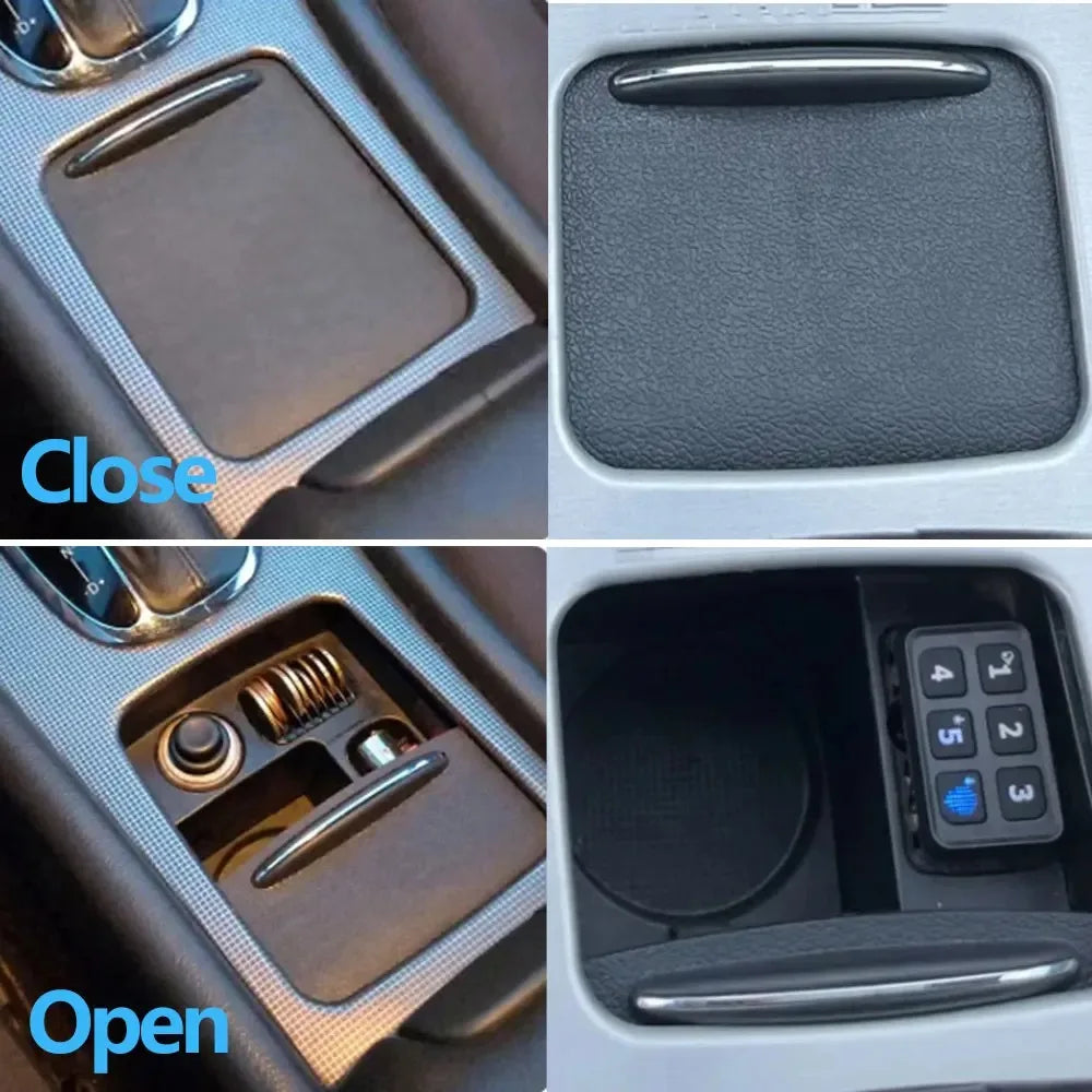 Console Sliding Shutters Cup Holder Water Cup Holder Panel Roller Blind Cover for Mercedes-Benz C Class W203 2036800123