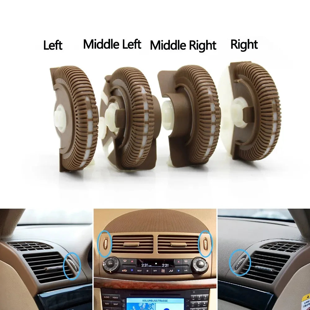 4pcs Set Front Air Conditioning Control Roller AC Vent Rolling Wheel for Mercedes-Benz E CLS Class W211 W219 E200 E300