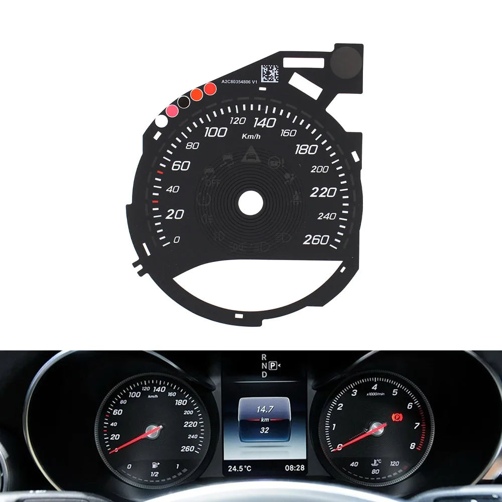 Dashboard Instrument Cluster Speedometer Gauge Overlay for Mercedes-Benz GLC C Class W253 W205 2059002630 2539000000