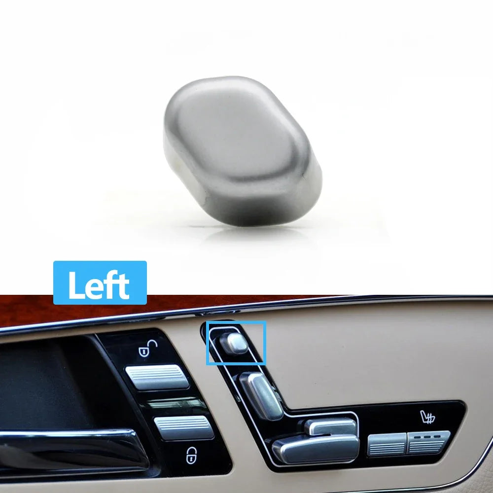 W221 W216 Front Seat Headrest Adjustment Switch Button for Mercedes-Benz S CL Class S300 S320 S350 S400 S600 - Silver Left 1