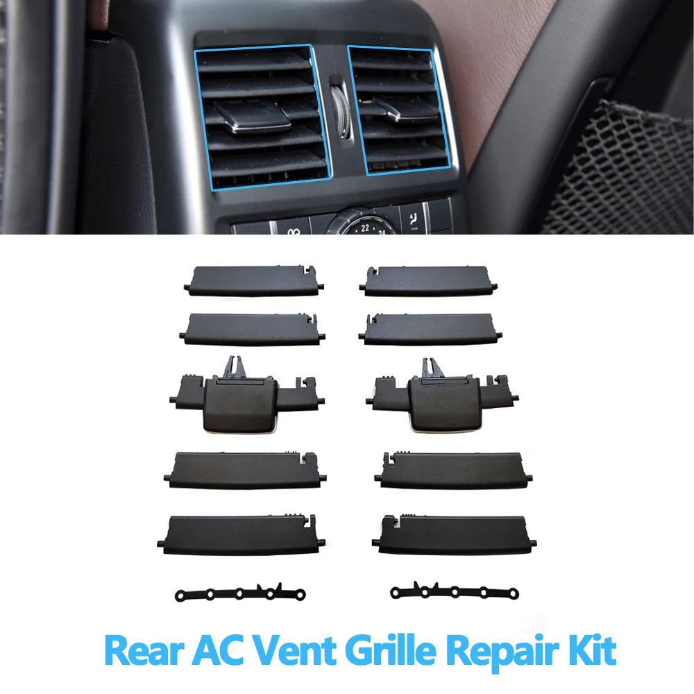 Rear AC Air Conditioning Vent Outlet Grille Slide Clip Repair Kit for Mercedes-Benz ML GL GLS GLE W166 W292 1668300554