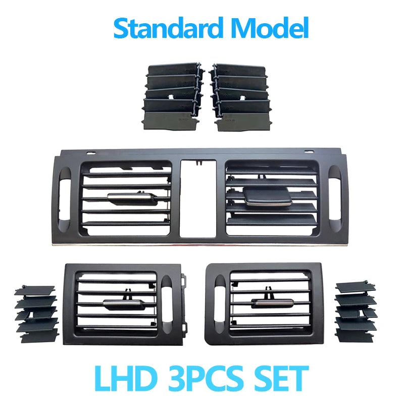 Console Fresh AC Vent Grille Set for Mercedes-Benz W204 C Class 2007-2011 2048304054 2048300754 - image 6