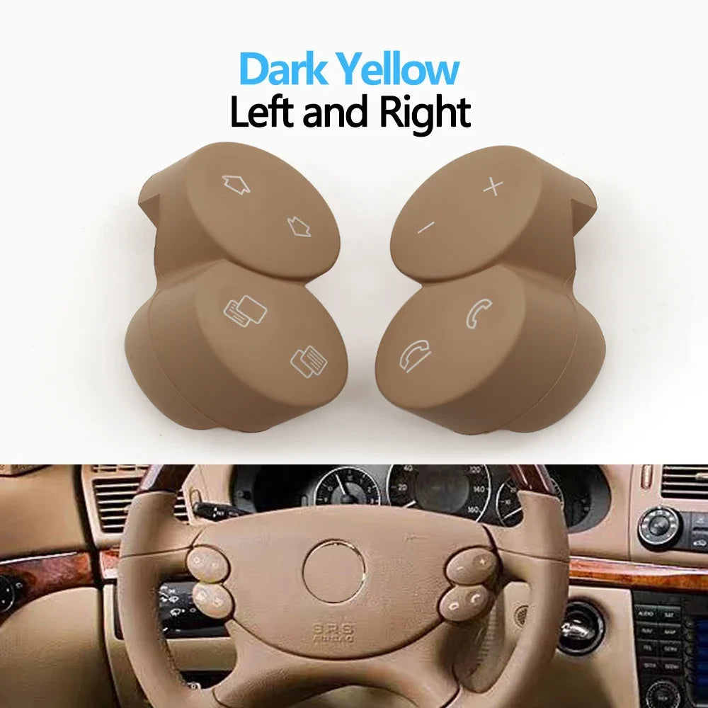 One Pair Multi-function Steering Wheel Switch Buttons Keys Repair Kit for Mercedes-Benz E G CLK CLS Class W211 W463 W209 W219