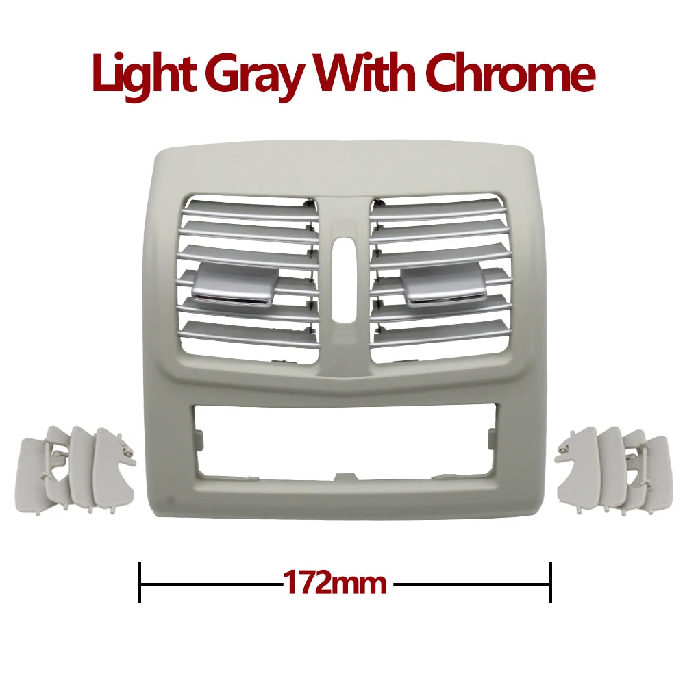 Rear Console Fresh Air Conditioning Chrome Vent Grille Outlet Cover for Mercedes-Benz E Class W212 2014-2015 2128300101