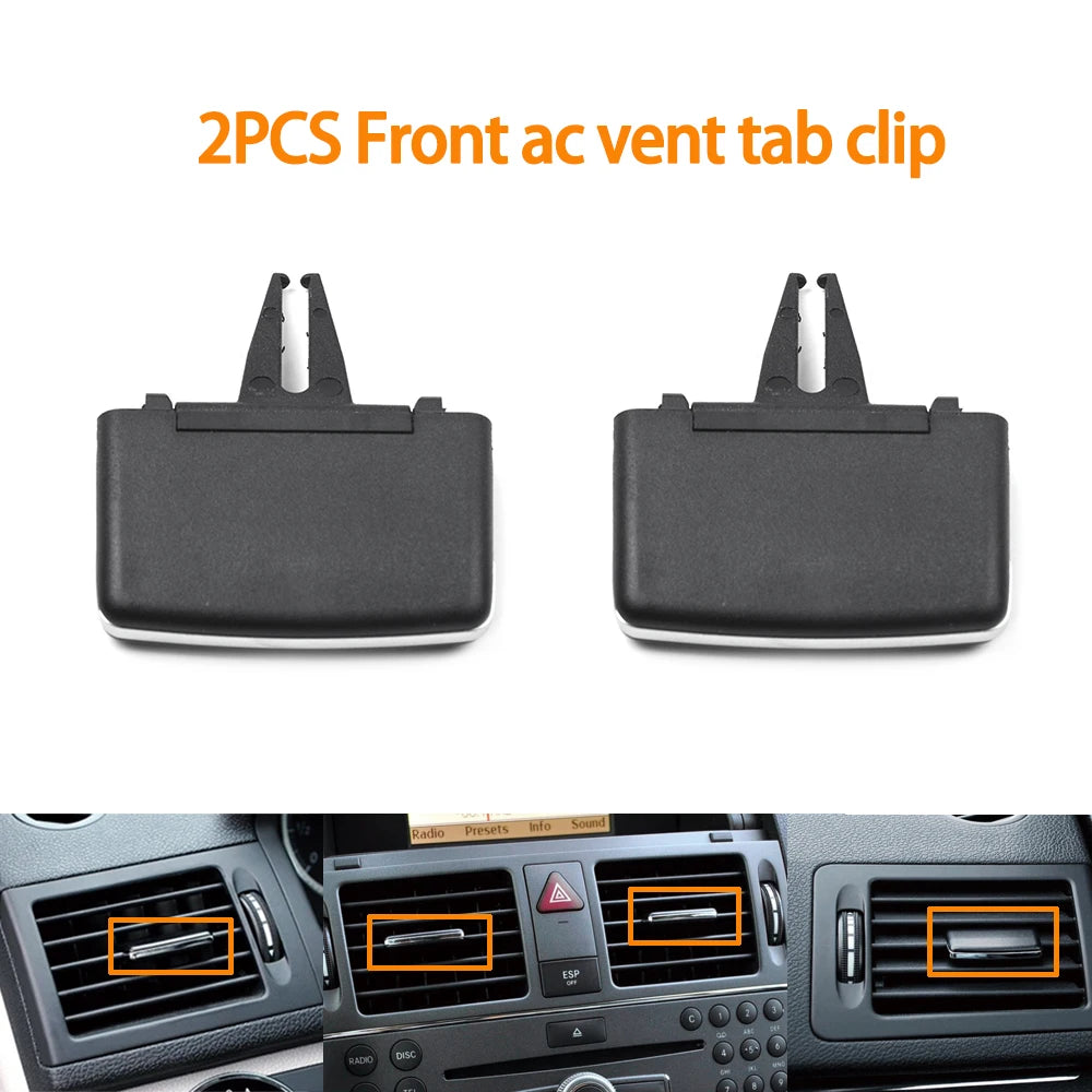 Front Air Conditioning Vent Repair Kit AC Air Vent Outlet Tab Clip for Mercedes-Benz C W204 2048300754 2048300854 2048304054
