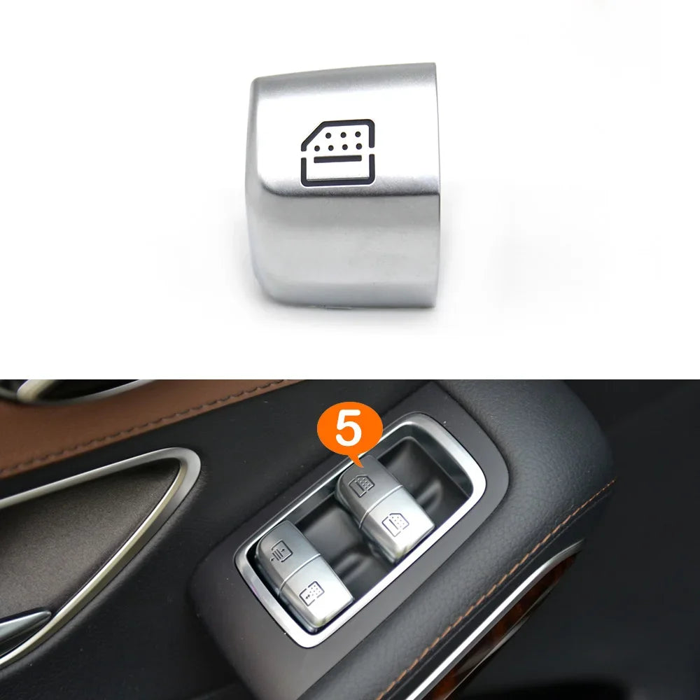 Master Rear Window Lifter Switch Button Cover Passenger Door Cap for Mercedes-Benz S E Class W222 W213 S320 S400 S450 S500