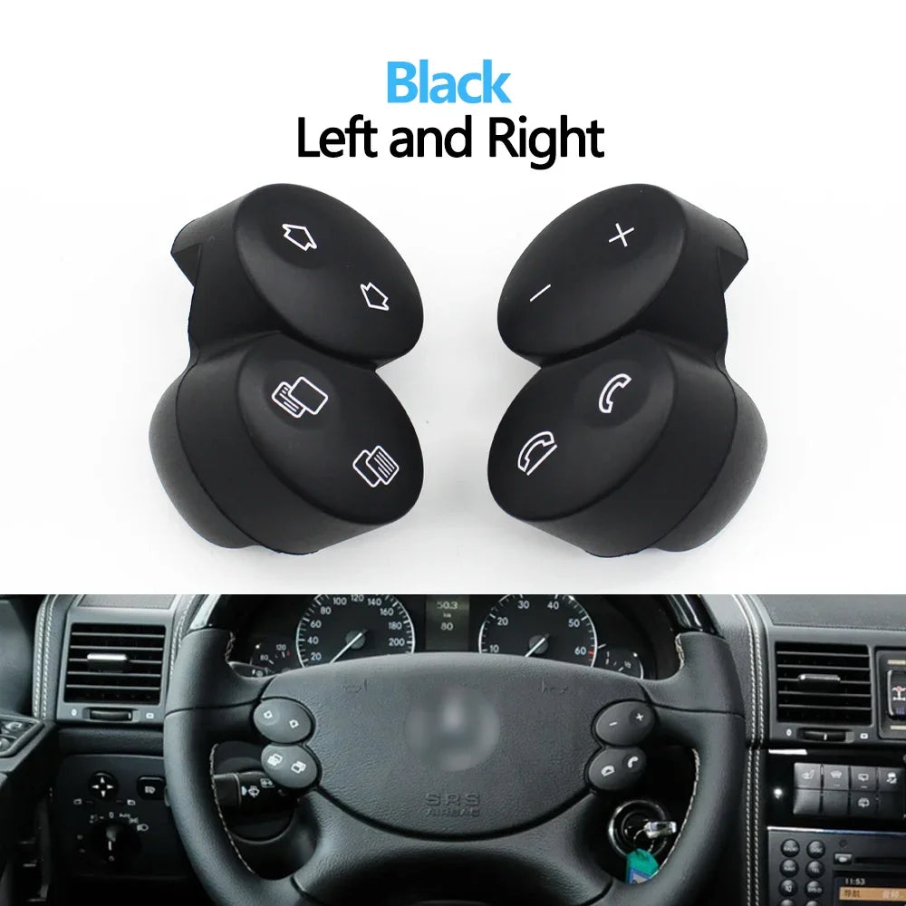 One Pair Multi-function Steering Wheel Switch Buttons Keys Repair Kit for Mercedes-Benz E G CLK CLS Class W211 W463 W209 W219