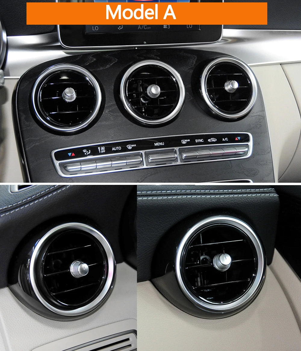 Front Central Rear Air Conditioning Vent Outlet Assembly for Mercedes-Benz C Class W205 2015-2021 2058300301 - image 11
