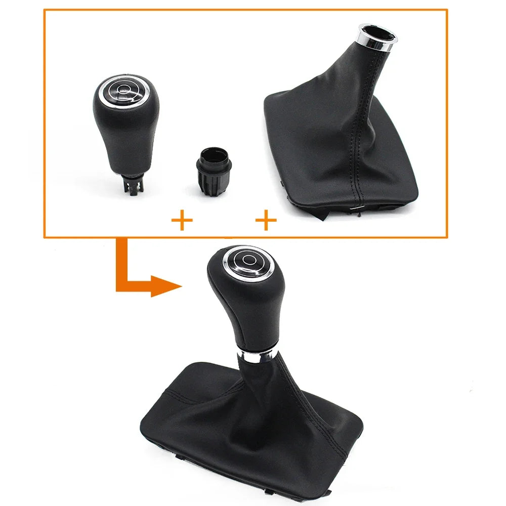 Gear Shift Knob Lever Assembly Gaitor Boot Dustproof Cover for Mercedes-Benz C E GLK Class W204 W207 W212 X204 2007-2011