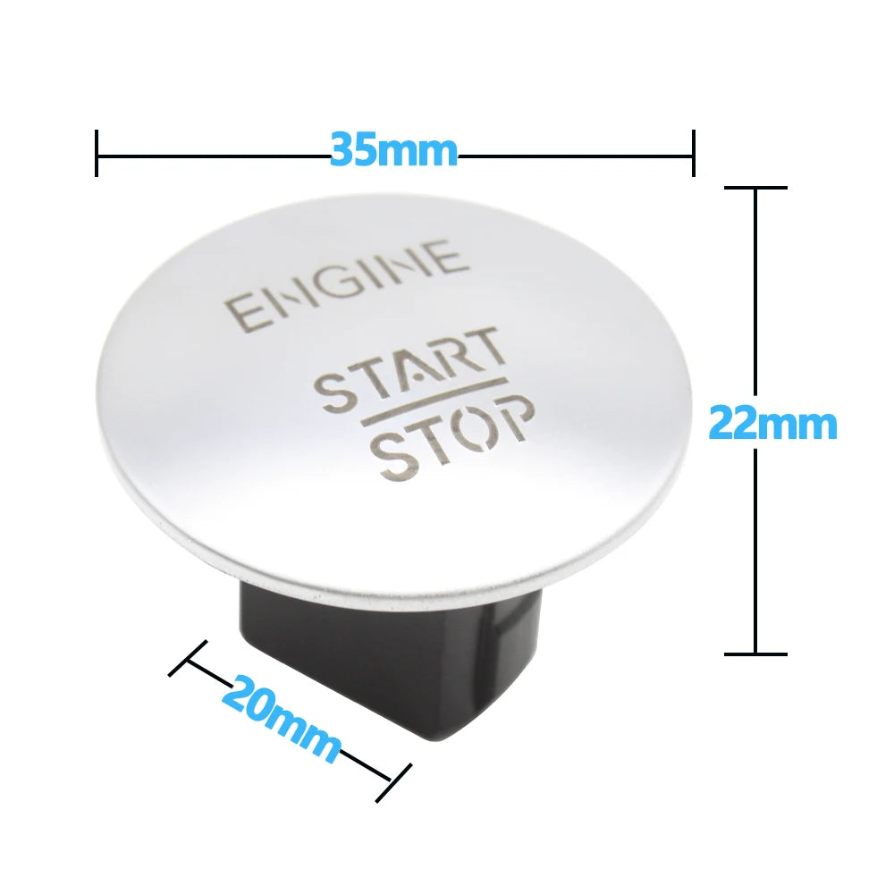Universal Keyless Start Stop Push Button Engine Ignition Switch Key for Mercedes-Benz W221 W204 W205 W212 2215450714 - image