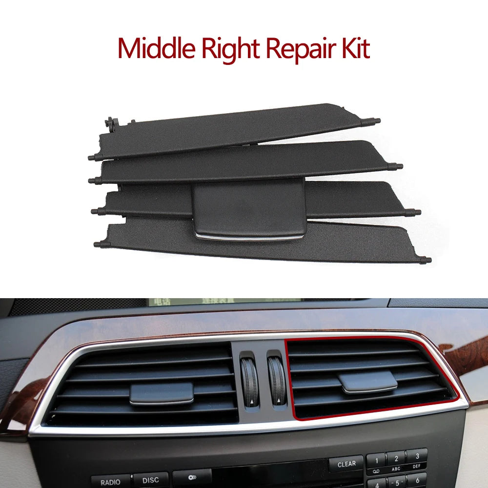 Front Central Dashboard AC Vent Grille Repair Kit for Mercedes-Benz C Class W204 LCI 2011-2014 2048306154 - image 6