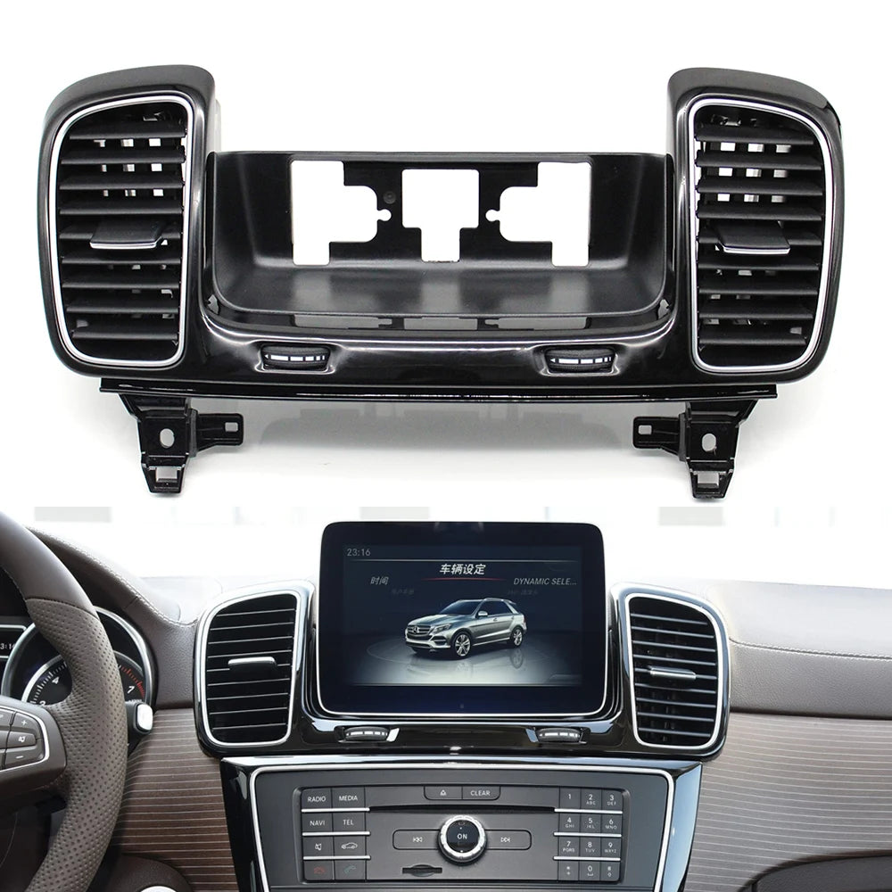 Dashboard Central Conditioner Air Vent Grille Complete Assembly for Mercedes-Benz GLE GLS Class W166 W292 2015-2019