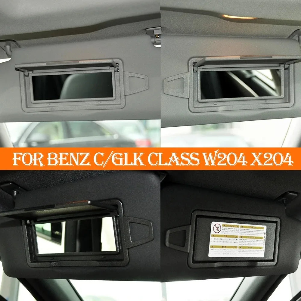 Sun Shade Visor Makeup Cosmetic Mirror Cover Pack for Mercedes-Benz C GLK Class W204 X204 2048104510 2048104610 - image 13