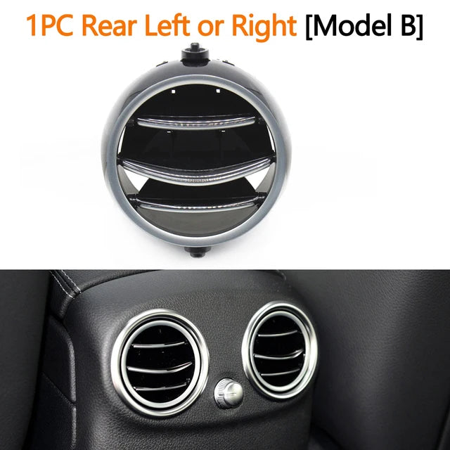 Rear Front AC Vent Outlet Inner Grille for Mercedes-Benz C Class W205 GLC W253 2015-2021 2058300201 2058300301 - Model B Rear