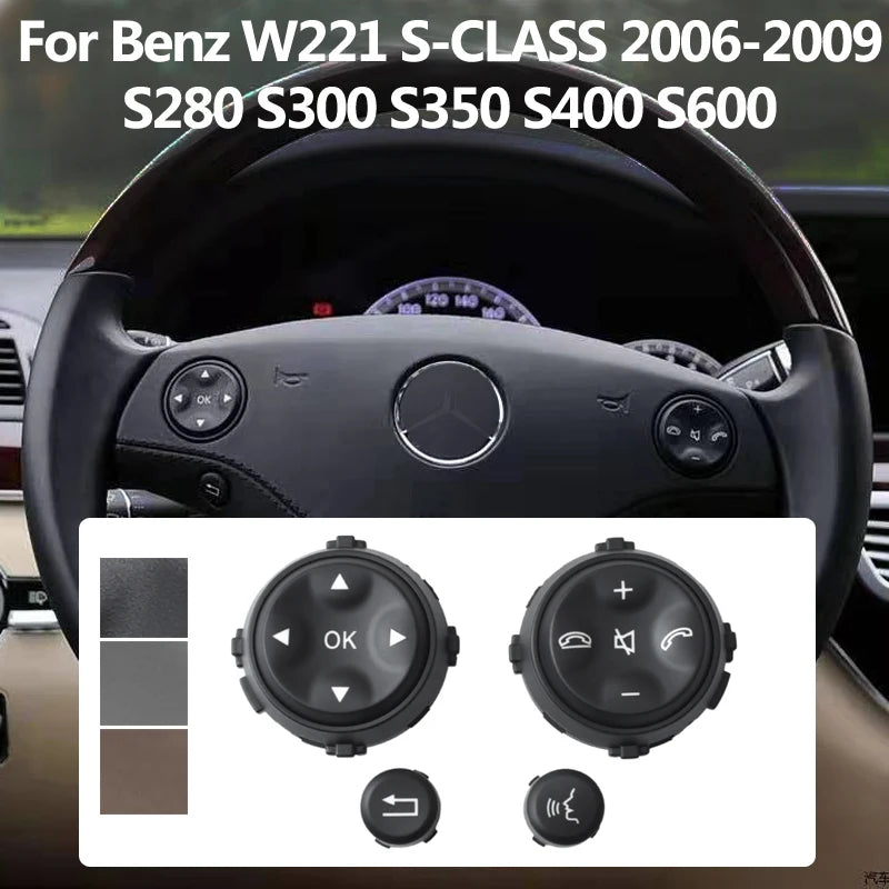 Multi-function Steering Wheel Push Button Phone Control Keys for Mercedes-Benz S Class W221 2006-2009 2218210551 2218210651
