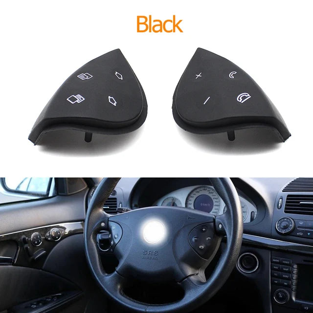 Multi-function Steering Wheel Button Keys Repair Kit for Mercedes-Benz E Class W211 2003-2006 2118206110 - Black Kit