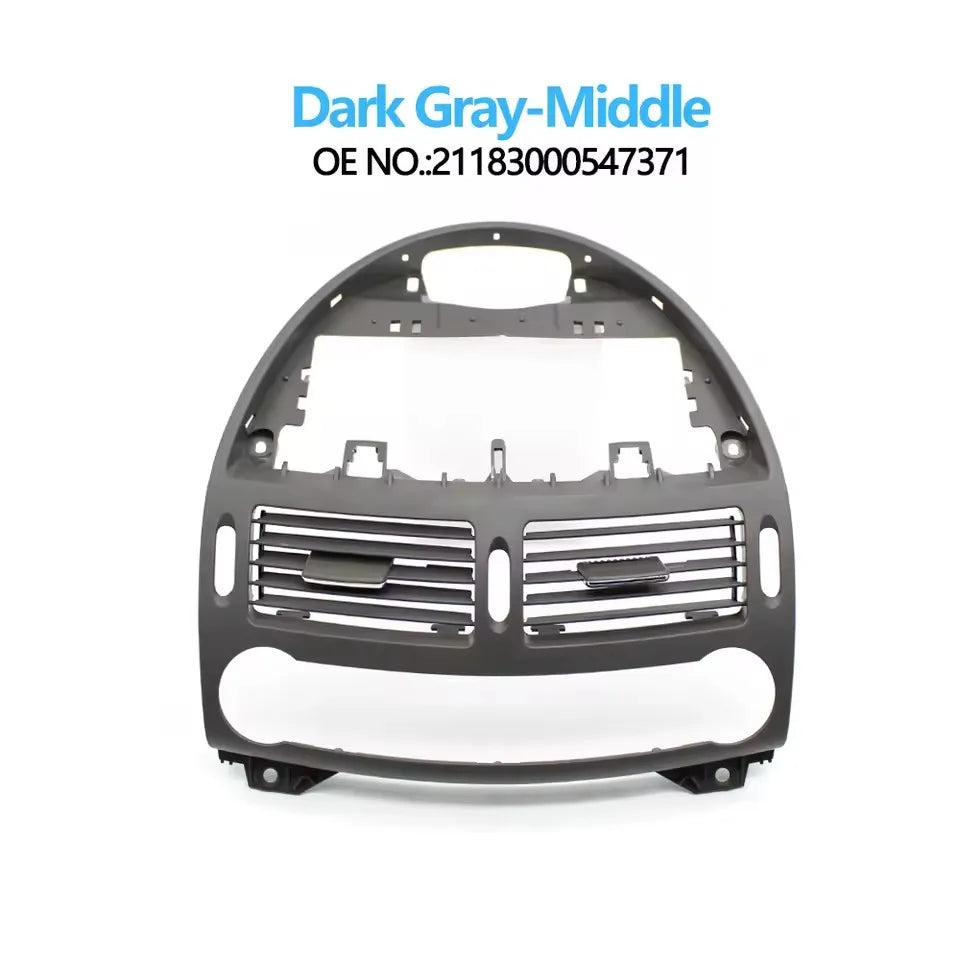 Front Dashboard Central AC Air Vent Grille Panel Cover for Mercedes-Benz E Class W211 2003-2008 2118300054 - Dark Gray