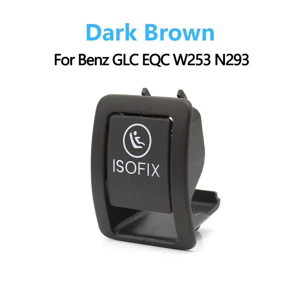 Rear Child Seat Anchor Safety ISOFIX Switch Cover Restraint for Mercedes-Benz GLC EQC Class W253 N293 2059200806 - Dark Brown