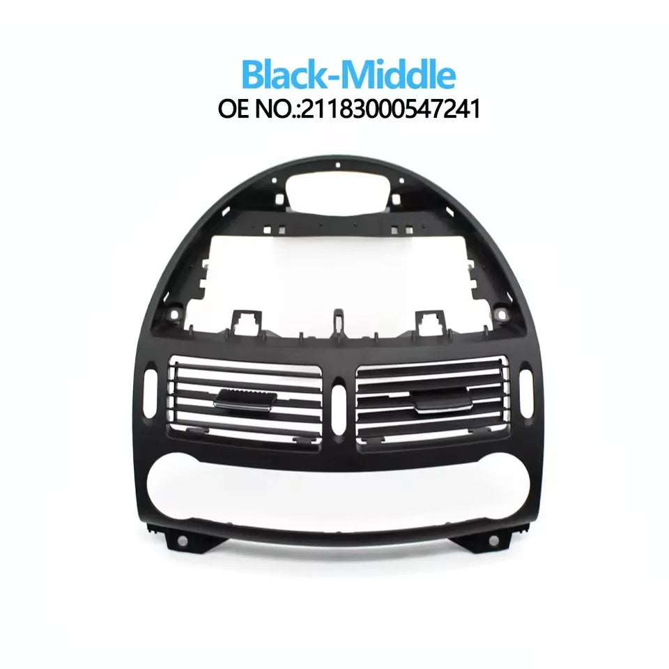 Front Dashboard Central AC Air Vent Grille Panel Cover for Mercedes-Benz E Class W211 2003-2008 2118300054 - Black - image 4