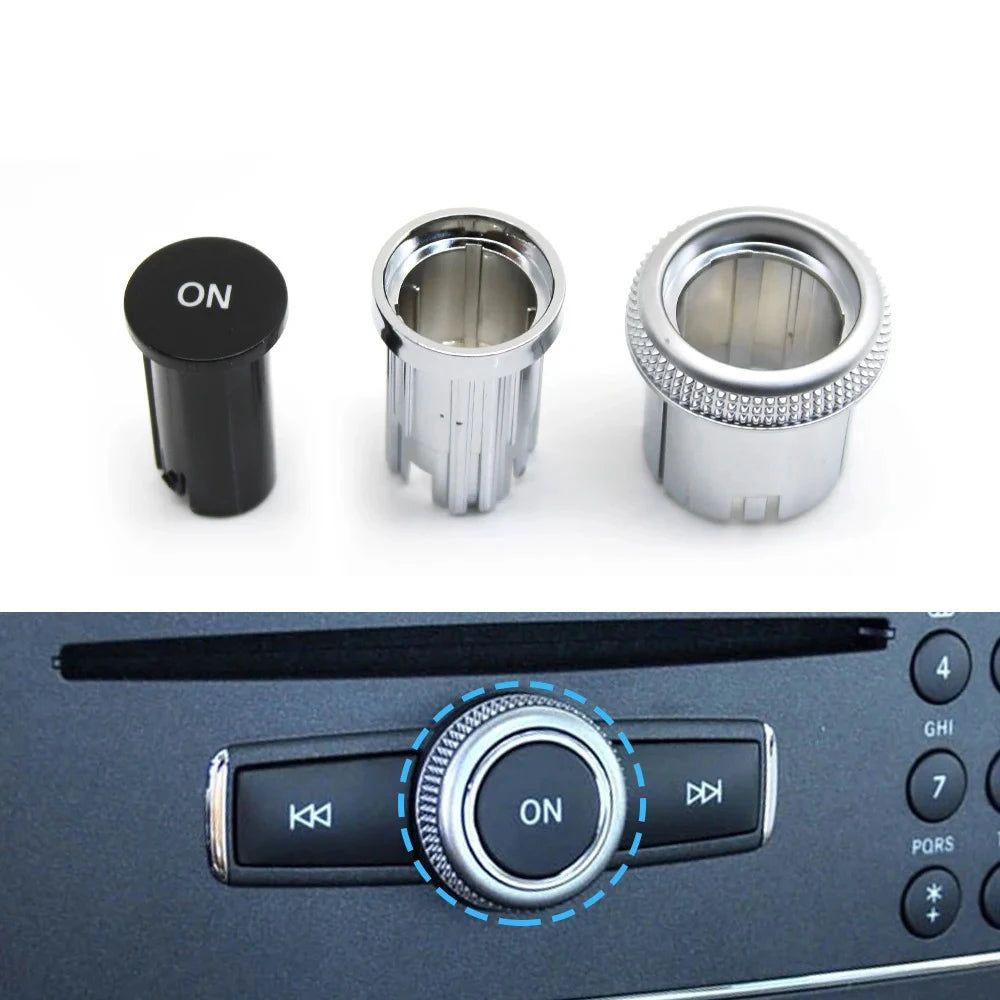 Console Radio Cd Player Buttons On Switch Cap Knob Cover for Mercedes-Benz AC E GLK GLA ML GL CLS W176 W246 W156 W204 W166