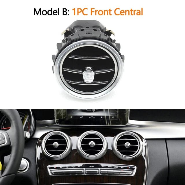Front Central Rear Air Conditioning Vent Outlet Assembly for Mercedes-Benz C Class W205 2015-2021 2058300301 - Central with