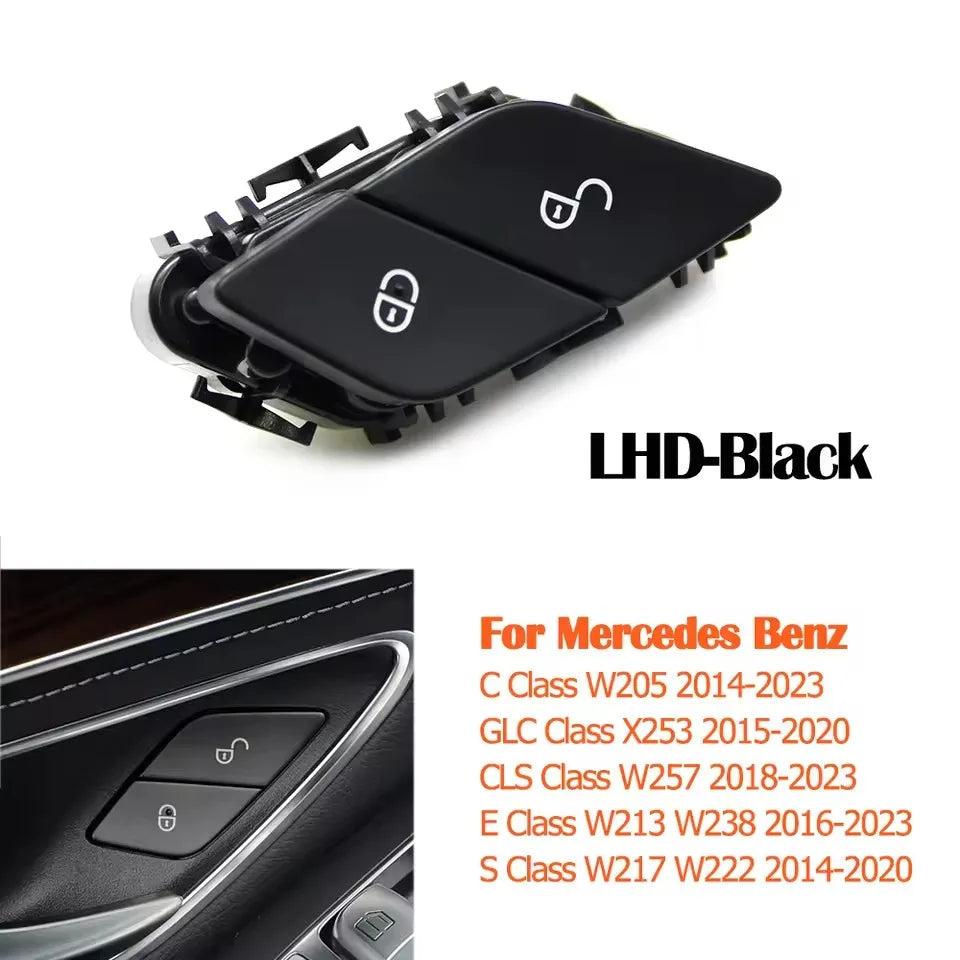 Interior Door Lock Unlock Switch Button for Mercedes-Benz C E S GLC CLS Class W205 W253 W257 W213 W238 W222 - LHD-Black