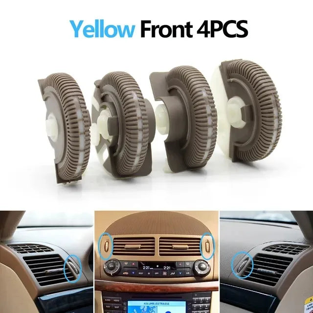 4pcs Set Front Air Conditioning Control Roller AC Vent Rolling Wheel for Mercedes-Benz E CLS Class W211 W219 E200 E300