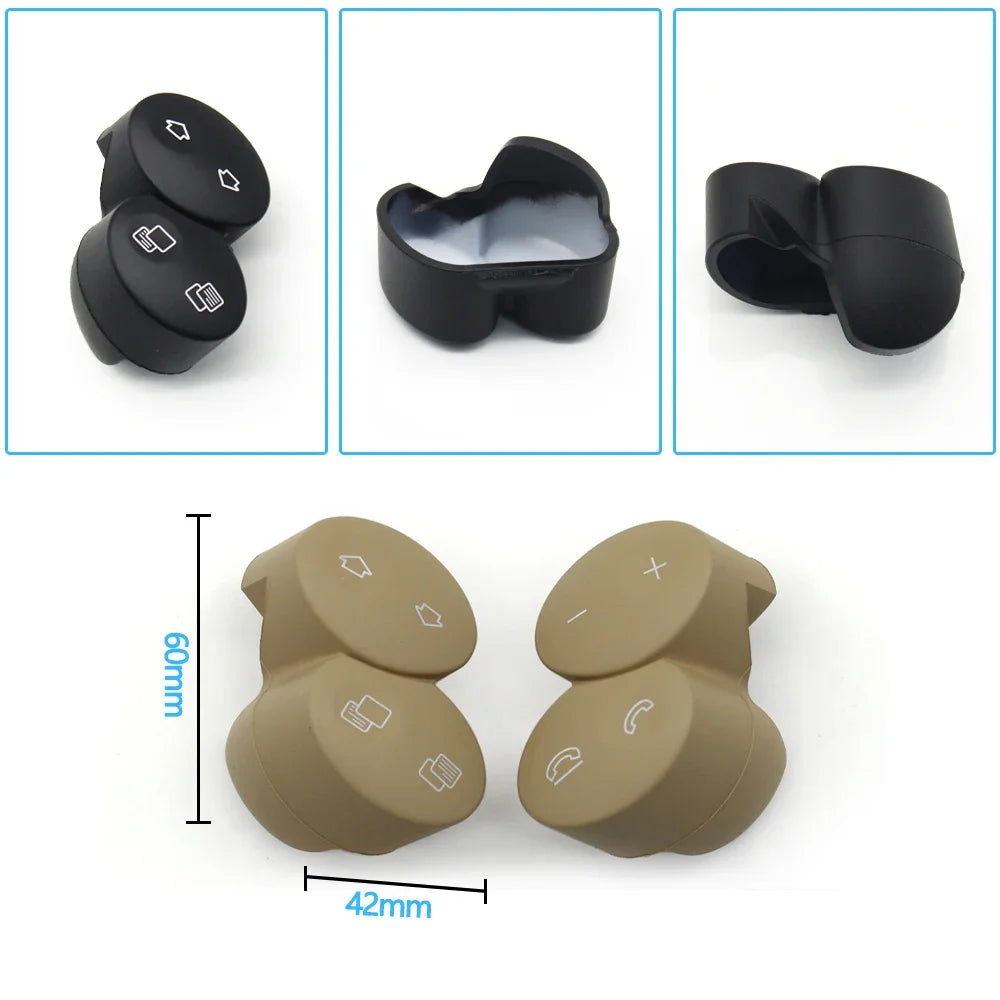One Pair Multi-function Steering Wheel Switch Buttons Keys Repair Kit for Mercedes-Benz E G CLK CLS Class W211 W463 W209 W219